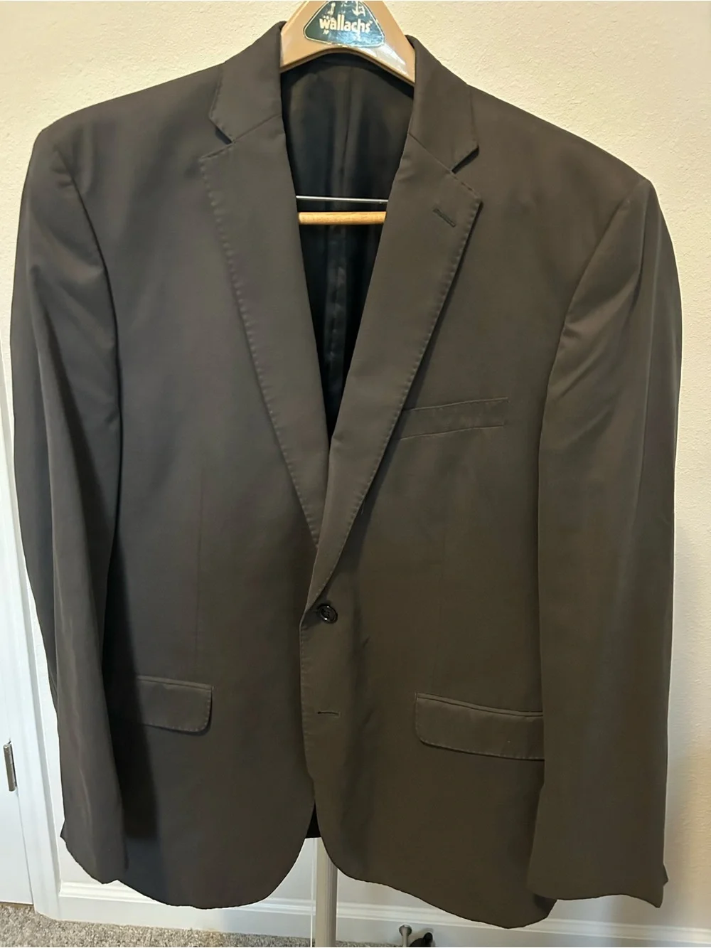 Calvin Klein Men's Dark Gray Two-Button Blazer
